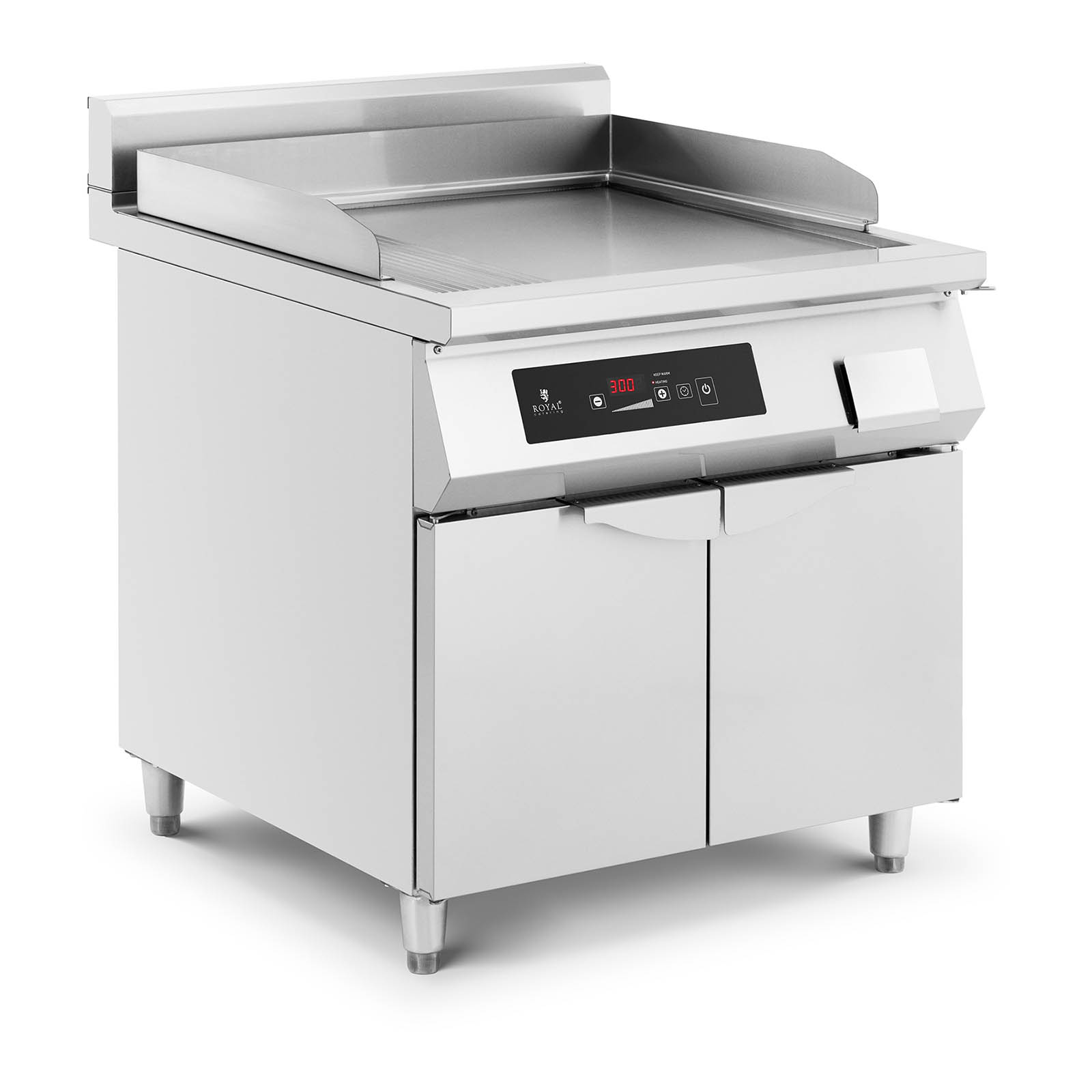 Inductiegrill - 720 x 610 mm - glad - 10000 W - Royal Catering
