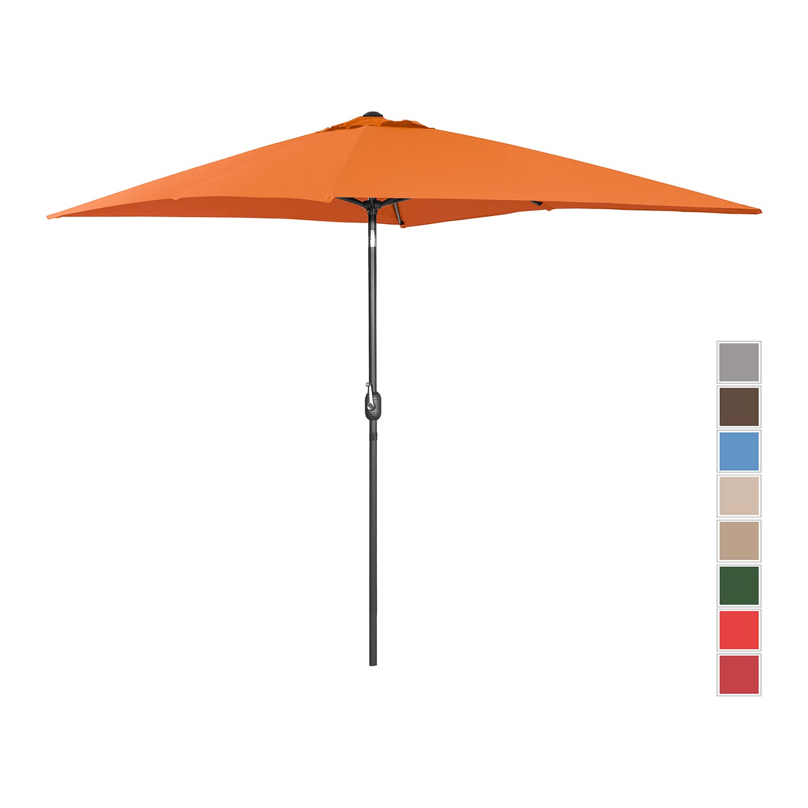 Parasol groot - oranje - rechthoekig - 200 x 300 cm - kantelbaar