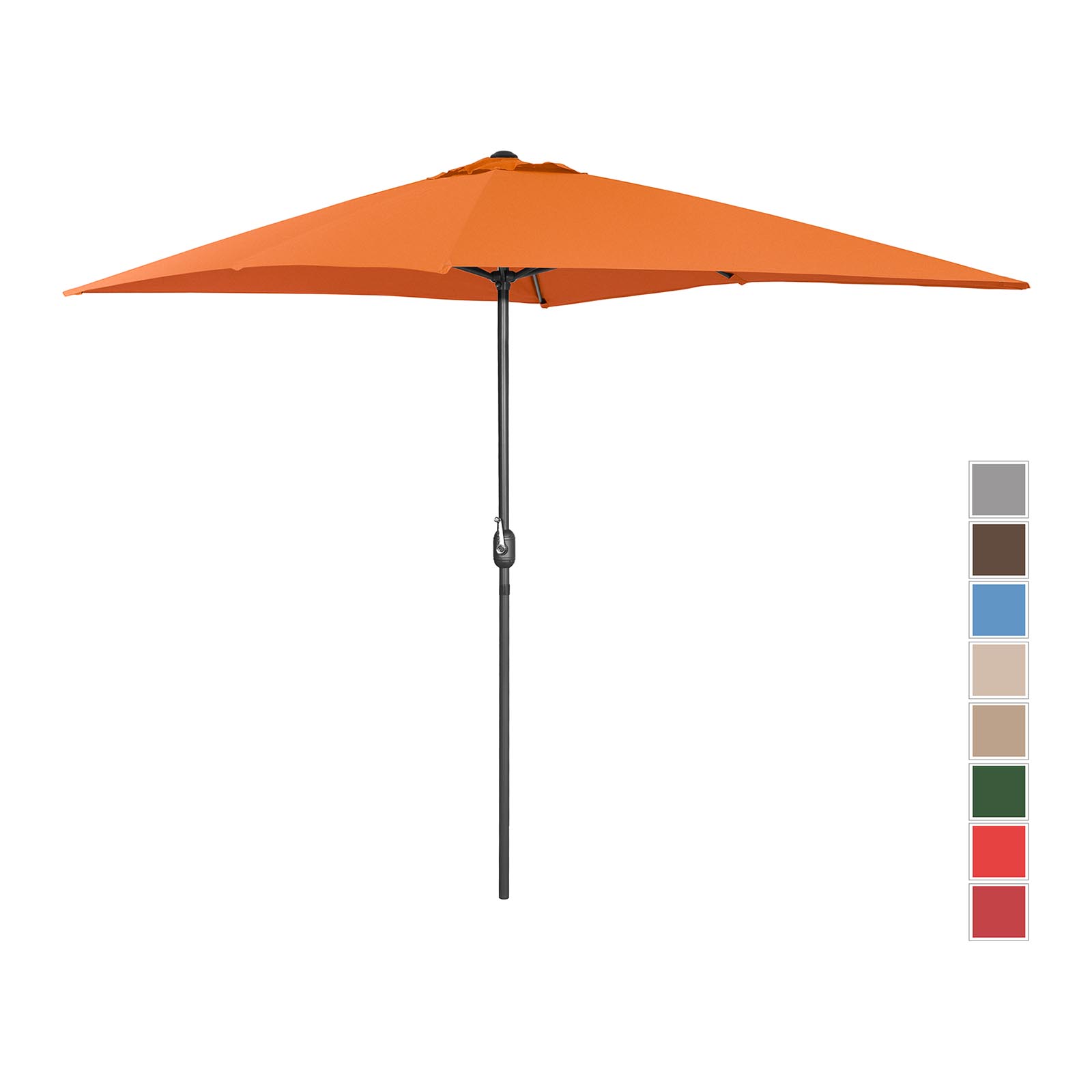 Tweedehands Parasol groot - oranje - rechthoekig - 200 x 300 cm