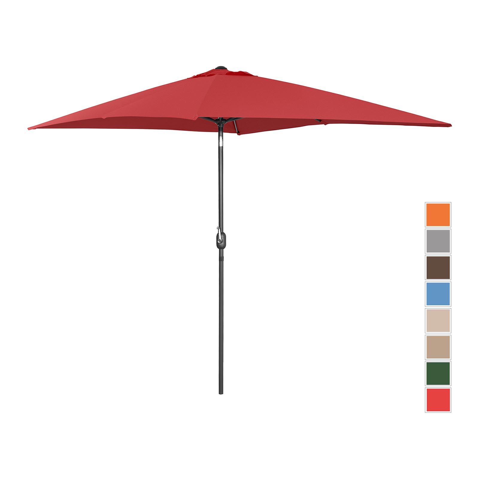 Grote parasol - bordeaux - rechthoekig - 200 x 300 cm - kantelbaar
