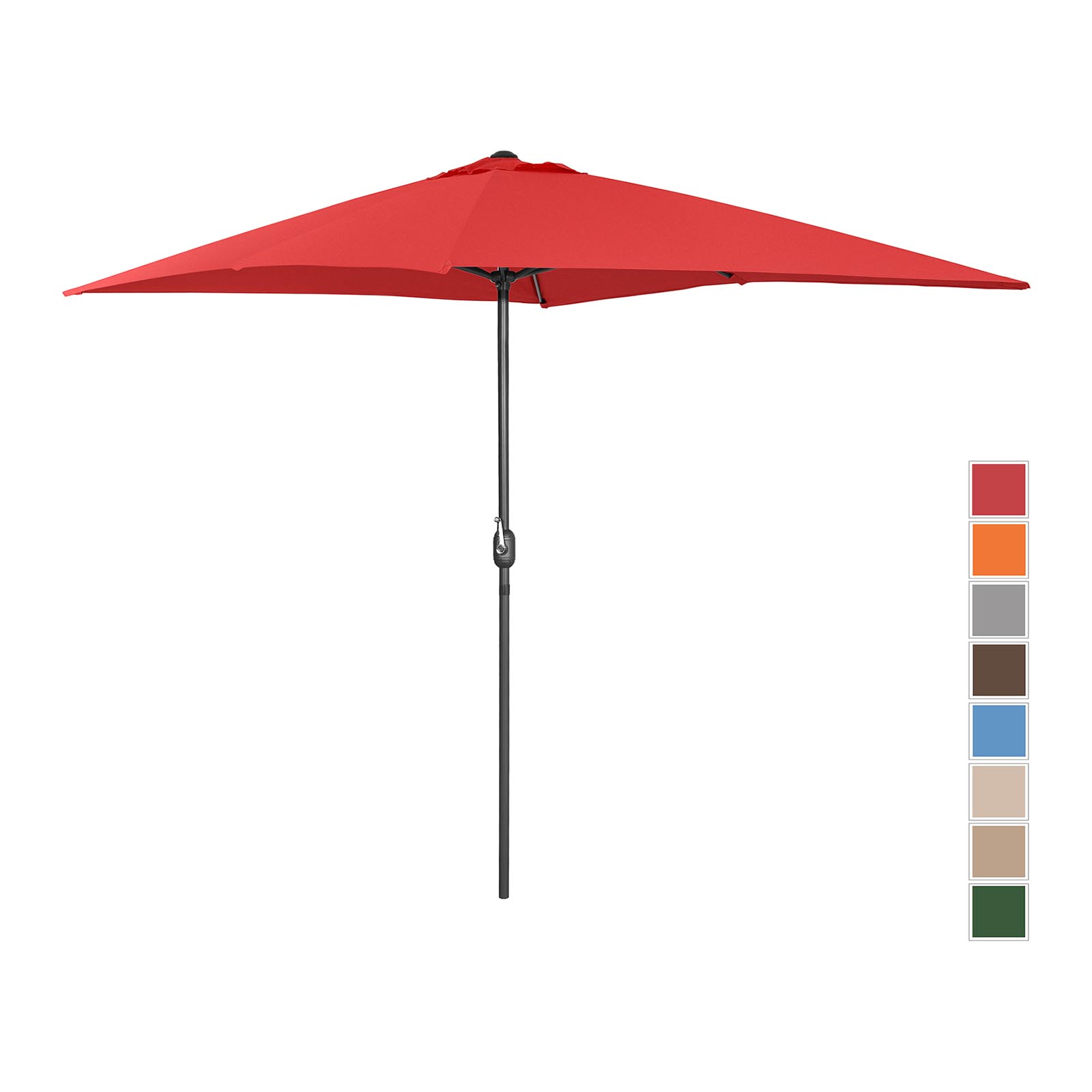 Tweedehands Parasol groot - rood - rechthoekig - 200 x 300 cm